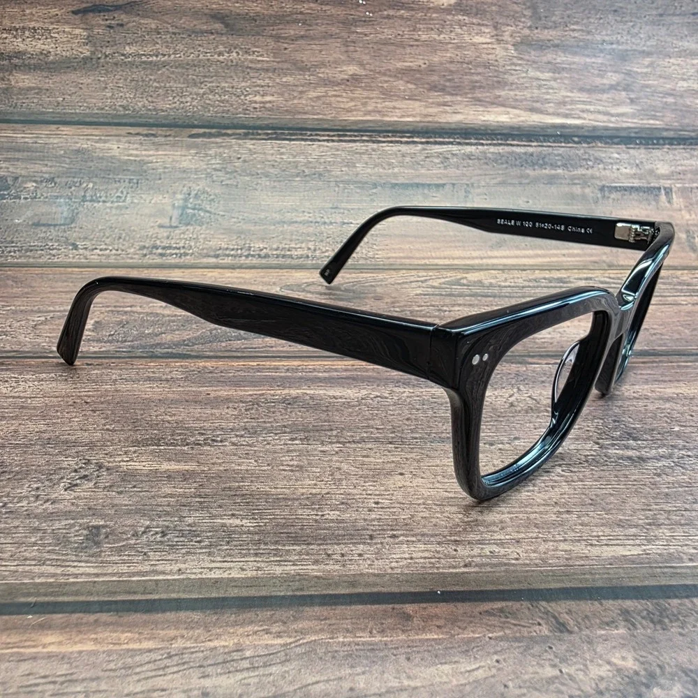 Warby Parker Beale W 100 Eyeglasses Jet Black 51-20-145 Square Acetate Frames